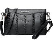 Bolso pequeño de piel de oveja de alta calidad para mujer, bandolera de moda versátil de estilo coreano, monedero para teléfono móvil, 2024