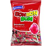 Colombina Bon Bon Bum Rojo Fresa 24 Unidades el Orijinal 408 GR