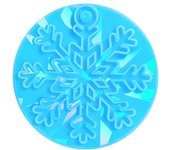 Holographic Christmas Resin Molds Round Snowflake Christmas Ornaments Molds for DIY Keychain Hanging Pendant Jewelry Decorations