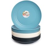 Plastic Forte - Juego de 12 Platos Classic Llanos 25 cm Reutilizables. Ideal Fiestas. BAG