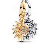 Pandora - Charm colgante divisible de sol y luna 763585C01