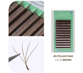 GLAMLASH 3D4D5D6D7D8D W Eyelash C/D/L/LU/M Premade Volume Fans Brown Lash Extensions Natural Soft
