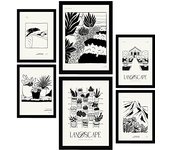 Nacnic Set de 6 Carteles en Tinta Negra Gruesa