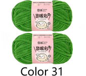 2pcs X100g Hand Knitting Thread Yarn Crochet DIY Doll Yarn For Hand Knitting DIY Hats Scarves