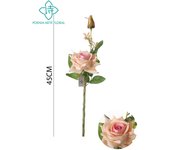 Poenia Arte Floral - Vara de Rosa Artificial 45cm - REF 630888 - Realista