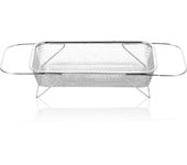 Colador sobre el fregadero de acero inoxidable, colador expandible con malla fina para fregadero de cocina, colador, drenaje, enjuague de frutas y verduras