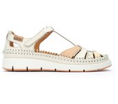 ZAPATO BEIGE SEMIABIERTO CON CIERRE VELCRO DE MUJER PIKOLINOS TENERIFE W8D-0855C1