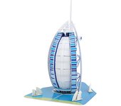 DAM. Puzle 3D de cartón del Hotel Burj Al Arab en Dubai. 33 piezas. 20x25x31cm.