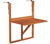 vidaXL Mesa de balcón colgante madera de acacia maciza 64,5x44x80 cm