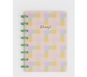 MR LIBRETA INTELIGENTE A5 - CUADROS AMARILLO  VERDE Y LILA PATTERN S1 14x1x21 Cms.