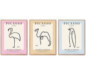 Set de 3 cuadros calidad premium con marco de madera - 30x40 cm o 50x70 cm - POSTER LAB