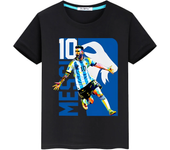 Football print 100%Cotton Cartoon T-shirt Casual Short Tops y2k one piece boy Kawaii messi avatar anime Tees kids clothes girls