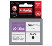Activejet Cartucho de Tinto para Impresora Brother Lc123bk/lc121bk - Negro de Alto Rendimiento XL con Tinta a Base de Pigmentos
