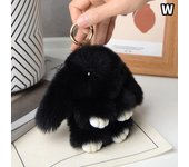 15cm Rabbit Fur Keychain Women Bag Car Key chain Pendant Decoration Jewelry Bags Hangings Accessories Gifts