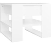 vidaXL Mesa de centro madera de ingeniería 55,5x55x45 cm Blanco, Negro, Roble Sonoma Mesita de Salón o Comedor o Auxiliar Mesa de Café Meuble Salón