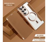 Magnetic flip card clip-on protective case,for Samsung S25 S24 S23Ultra magnetic wireless charging all-inclusive protective case