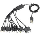 10 in 1 Universal USB Cable Multi Charging Cable Compatible with Multiple Cell Phone Blutooth Earphone Speaker MP3 Player & More