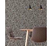 Muestra DIN A4 de Papel pintado vinílico lavable con letras estilo lettering con textura en relieve - Freehand Letters 676313 de GAULAN