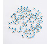 10/30/50pcs 6mm Enamel Evil Eye Beads Charm Stainless Steel DIY Craft  Charms Pendants for Jewelry Making DIY Bracelet Necklace