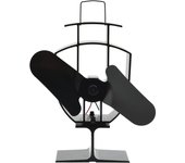 vidaXL Ventilador de estufa accionado por calor 2 aspas negro
