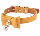 Collar de Fieltro para Perro, collar con Lasso para Perro, collar para Gato Pequeño, collar con Lasso para Perro, collar con Lasso para Perro, collar decorativo para Mascota, tamaño 1, Amarillo