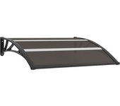 vidaXL Marquesina de puerta PC negro 120x100 cm