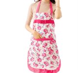 Women's Kitchen Floral Apron With Pockets And Adjustable Waist Belt Oilproof Waterproof Women's Bib Apron Cooking Accessories
