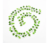 2.1M Artificial Plant Green Ivy Leaf Garland Silk Wall Hanging Vine Home Garden Decoration Wedding Party DIY Fake Wreath Leaves