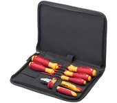 Wiha juego de herramientas para electricistas con destornilladores, alicates de corte diagonal, de 6 unid. en bolsa (33969)