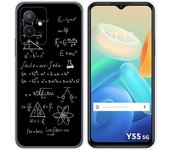Funda Silicona para Vivo Y55 5G diseño Formulas Dibujos
