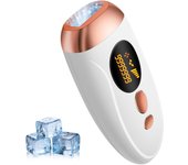 Depiladora Láser  con Función de Enfriamiento, 999.999 Flashes, 5 Niveles de Energía y 2 Modos, Depilación Luz Pulsada Indolora para Mujeres y Hombres, Cara, Cuerpo, Axilas, Bikini