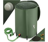 Tectake - Deposito de agua de lluvia, Plegable, Bidón con grifo, Bolsa de agua, Resistente a la intemperie, Accesorios de camping, Garrafa de agua, Supervivencia, Fácil montaje, Recolección de agua de lluvia, Protección, Estable y firme