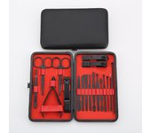 7pcs-24pcs Professional Black Nail Clippers Kit - Ultra Sharp Fingernail and Toenail Cutters for Men and Women - Sturdy Pedicure