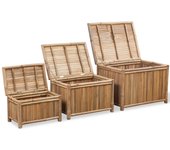 3 Pcs Bamboo Set Cajas de almacenamiento