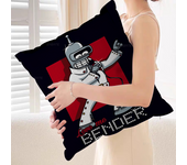 F-Futurama B-Bender Art Decorative Room Aesthetics Pillow Case Home Decor Bedroom Sofa Bed Couch Pillow Cover 45x45