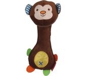 Sonajero para bebé, dispositivo incorporado para bebé, palo de agarre manual, juguete de peluche súper lindo, marioneta de mano