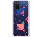 Funda compatible con Samsung Galaxy A03s - Geometric bluerose