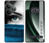 Tumundosmartphone Funda Silicona para Realme GT 6 / GT 6T 5G diseño Ojo Dibujos