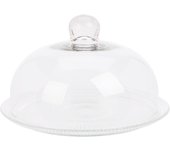 Excellent - Tartera Quesera Vidrio 30 Cm - Tapa Cilíndrica - Plato Servicio