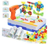 Juego de construcción - PIMPIMSKY - 237 piezas - Taladro Eléctrico-Juguete Educativo-Montessori