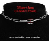 Gold Color Stainless Steel Choker Necklace Women Hip Hop Punk Short Box Link Neck Chains for Women Jewelry Collares de Moda 2024