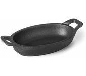 LACOR Cacerola Lacor en forma Oval sin Base Magma fabricada en Hierro Fundido, Negro [17,5 x 12,5 cm]