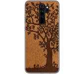 Tumundosmartphone Funda Gel Tpu para Xiaomi Redmi Note 8 Pro diseño Cuero 03 Dibujos