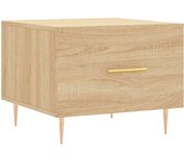 vidaXL Mesa de centro madera contrachapada 50x50x40 cm Blanco, Negro, Blanco brillante Mesita de Salón o Comedor o Auxiliar Mesa de Café Meuble Salón