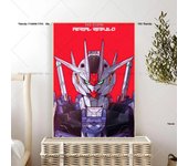 1PC Mobile Suit Gundam Anime Poster Self-adhesive Art Waterproof Paper Sticker Coffee House Bar Room Wall Decor