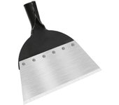 Pala de limpieza de jardín Pala plana de acero multifuncional para plantar suelo y desmalezar herramientas agrícolas Pala de desmalezar 1 pieza Plata Negro Tamaño 21 * 25,5 cm