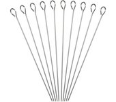 Euroxanty Brochetas de Metal 4 Tamaños | Pinchos Parrilla y Aperitivos | Reutilizables | BBQ Queso Frutas Fondues | Pack de 6 | Calidad Premium