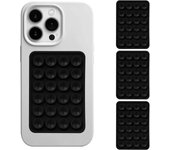 Suction Phone Case Adhesive Mount 3 Pack, Silicon Sticky Phone Grip for iPhone and Android, Hands-Free Mirror Shower Mobile Hold