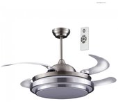 Wonderlamp Ventilador LED con aspas plegables Twin Plata (36W)