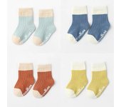 4Pairs Baby Socks Cotton Four Seasons Anti-Slip for Newborn Baby Children's Socks Baby Boy Infant Socks for Girls 0-36 Months